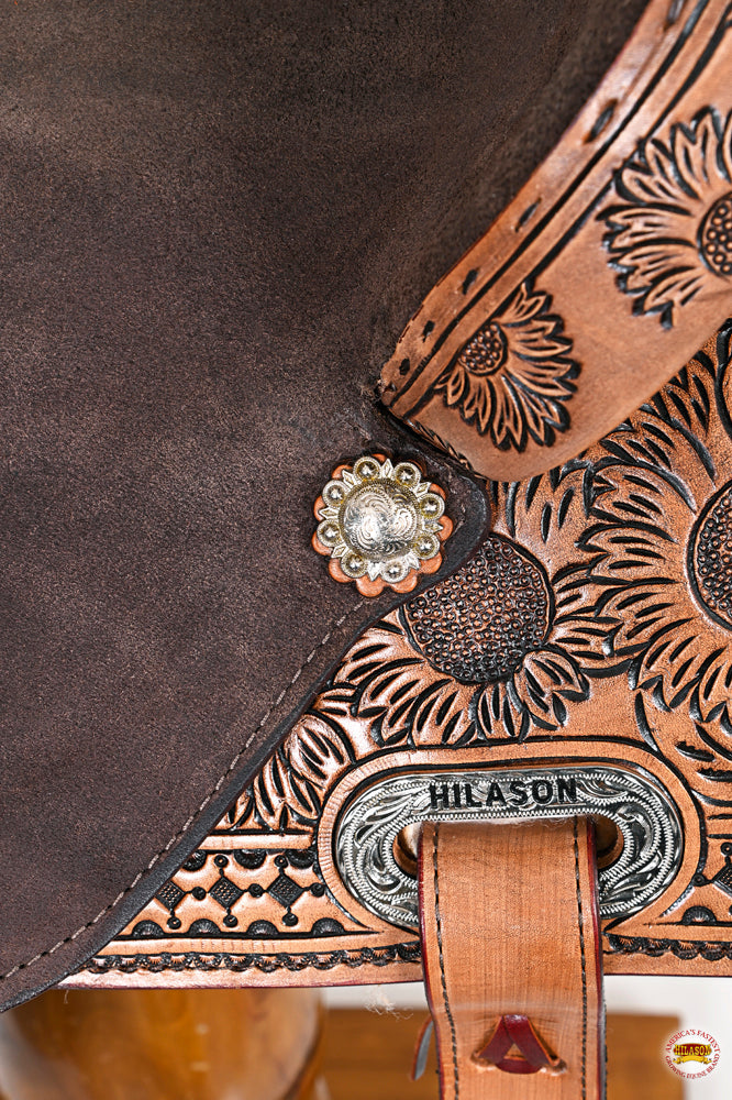 Flex Tree Western Horse Saddle In American Leather Barrel Trail By Hilason