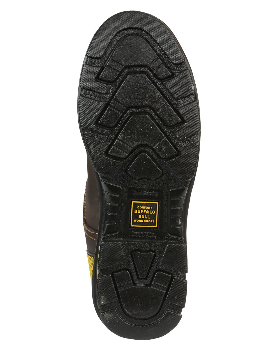 Buffalo & Bull Men's Work Boots in Brown/Yellow