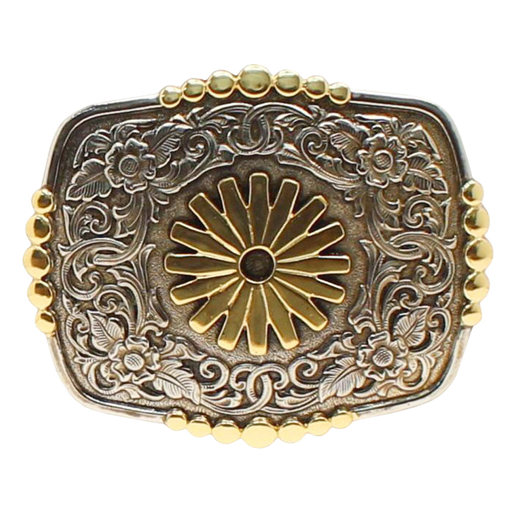 3 3/4 in X 1/4 Crumrine Western Mens Belt Buckle Spur Rowel