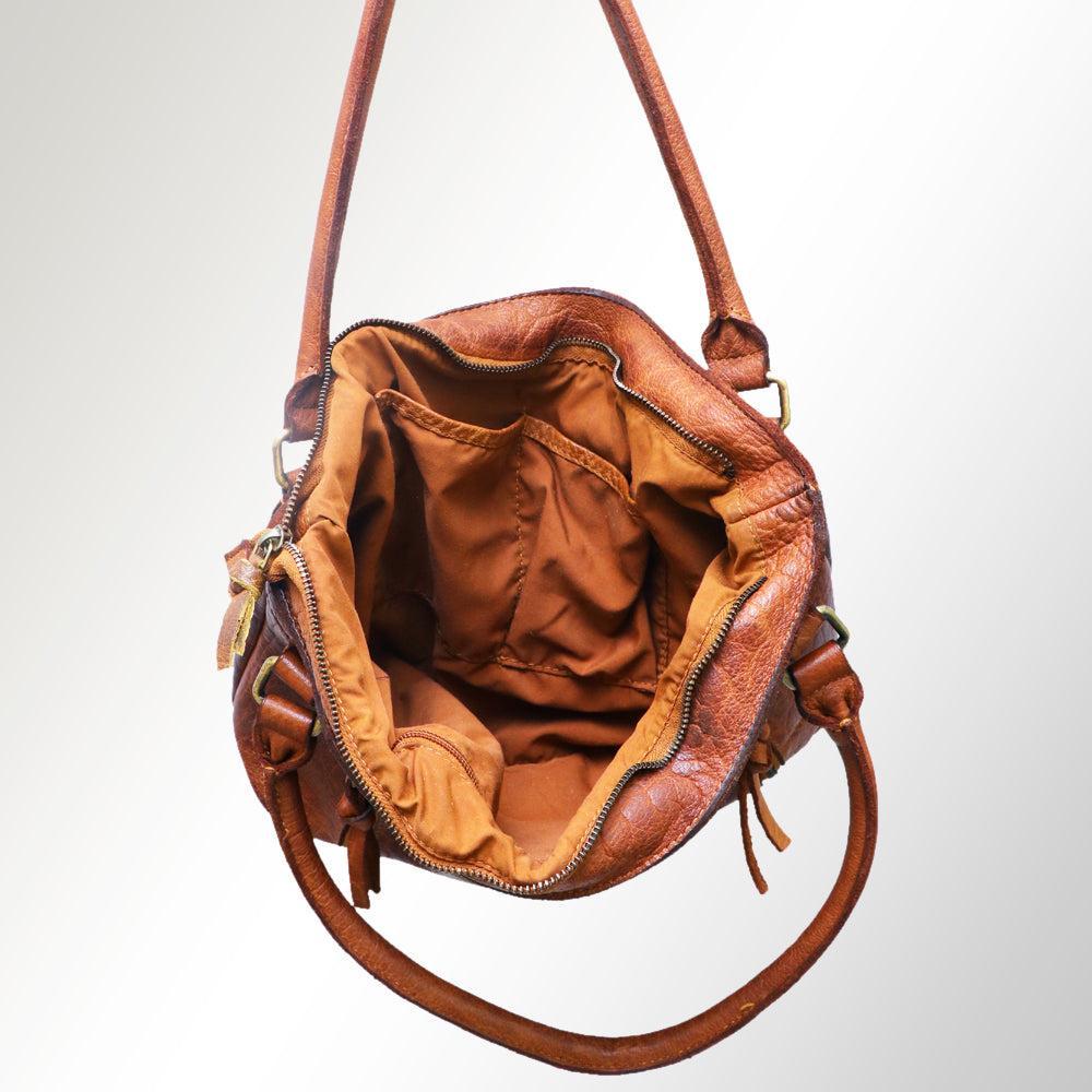 Never Mind Nmbgm117A Tote Vintage Handmade Genuine Cowhide Leather Women Bag Western Handbag Purse