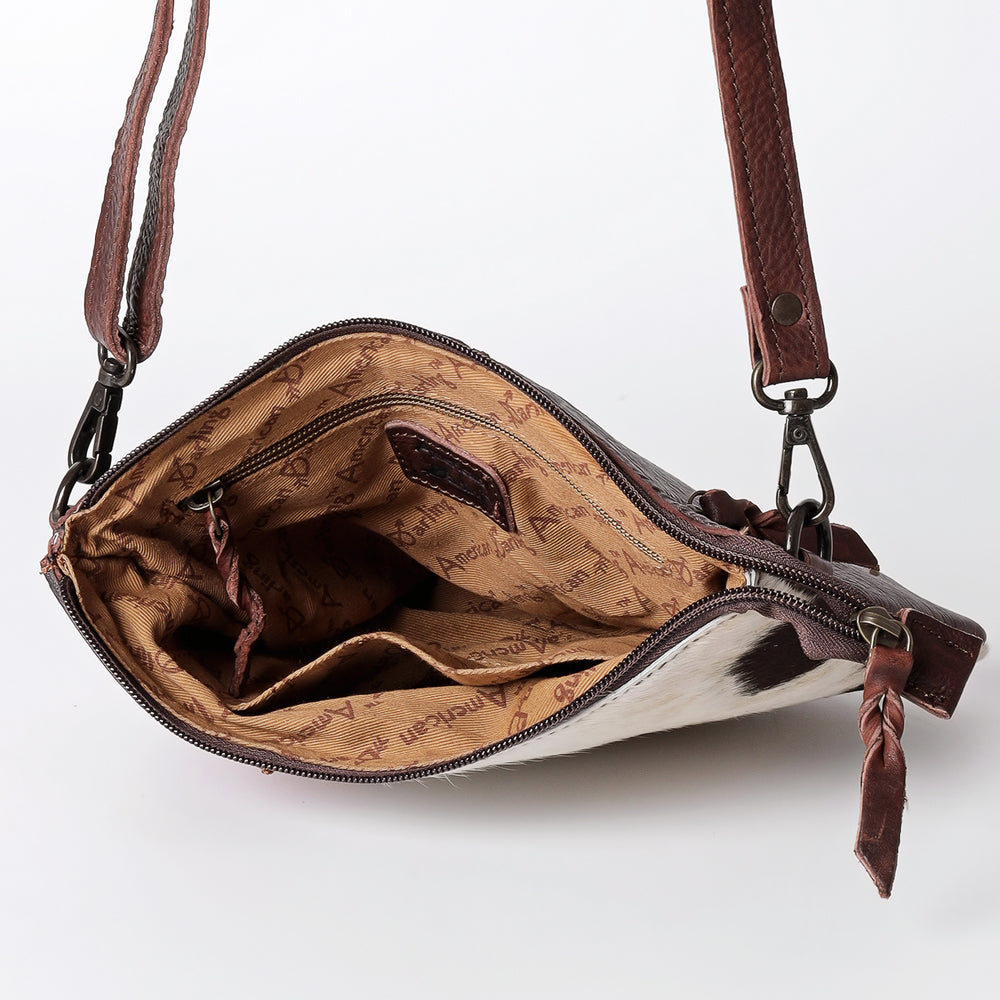 American Darling Beautifully Hand Tooled Hair-On Genuine Leather women bag western handbag purse