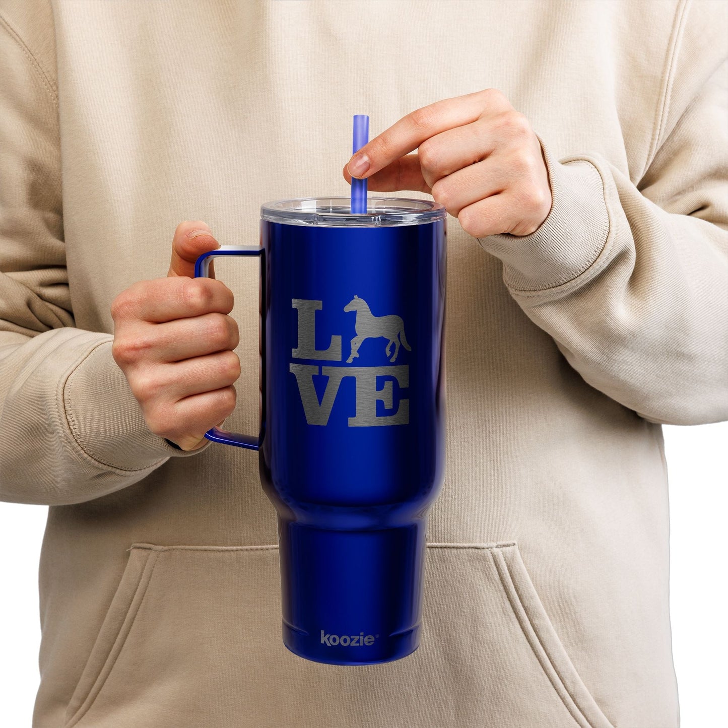 Insulated Tumbler with Lid, 40oz (Engraving) - Love