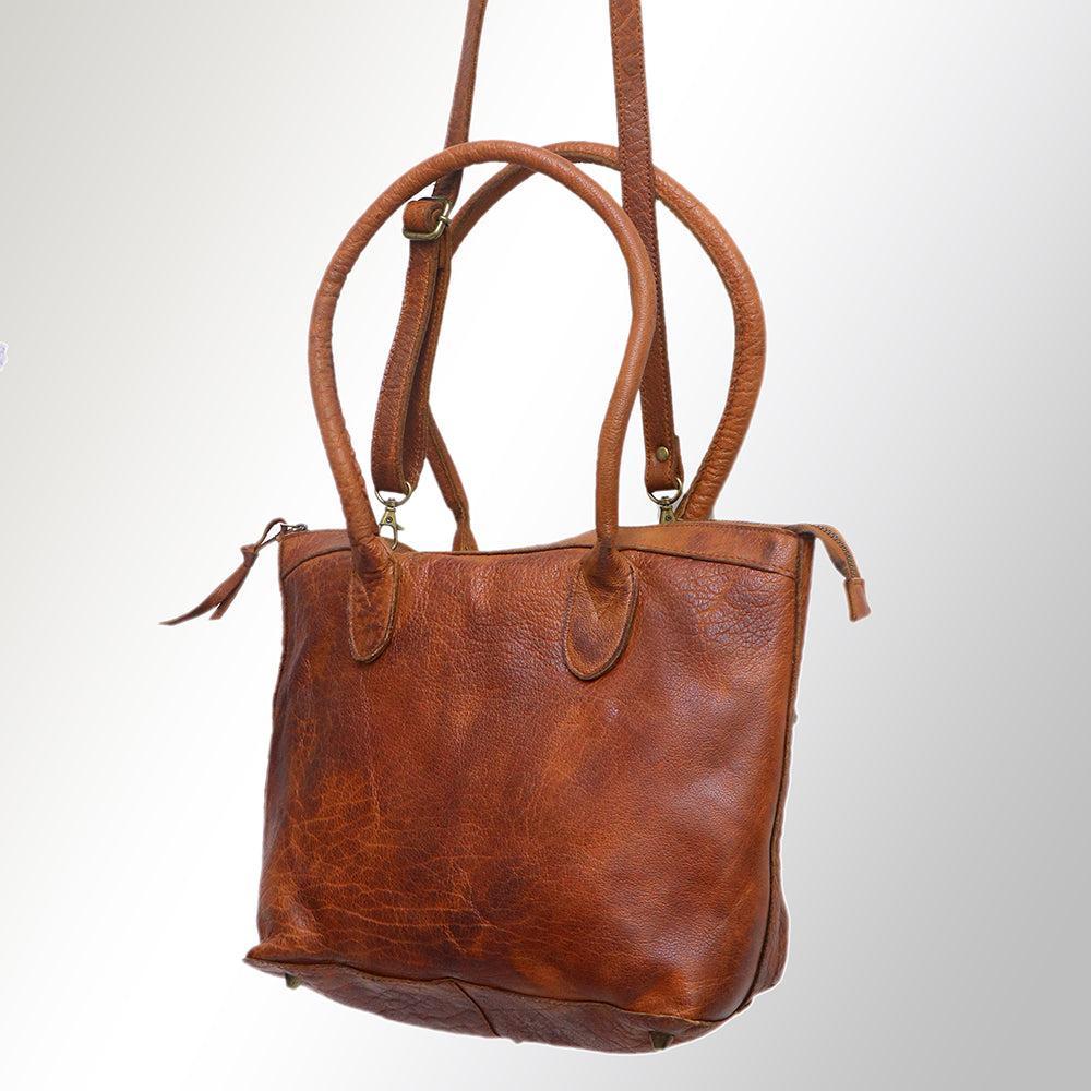 Never Mind Nmbgm116A Tote Vintage Handmade Genuine Cowhide Leather Women Bag Western Handbag Purse
