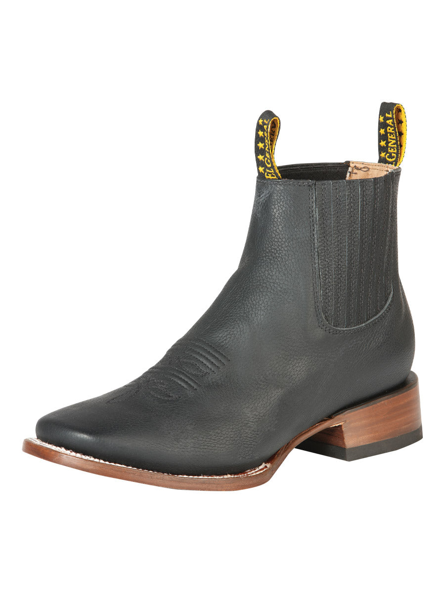 El General Men's Ankle Boots — Cimarron Leather in Black