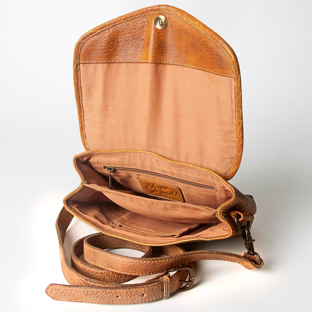 Never Mind Nmbgz107C Envelope Vintage Handmade Genuine Cowhide Leather Women Bag Western Handbag Purse