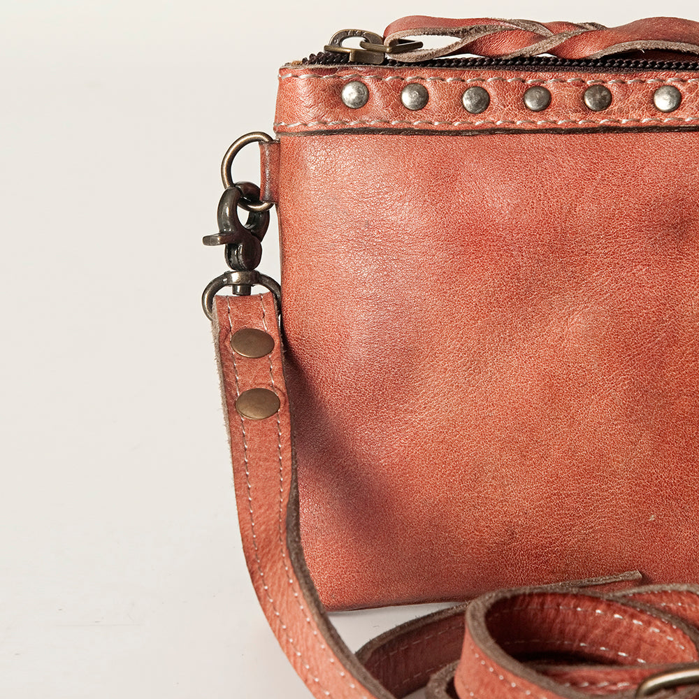 Never Mind Nmbg102G Small Crossbody Vintage Handmade Genuine Cowhide Leather Women Bag Western Handbag Purse