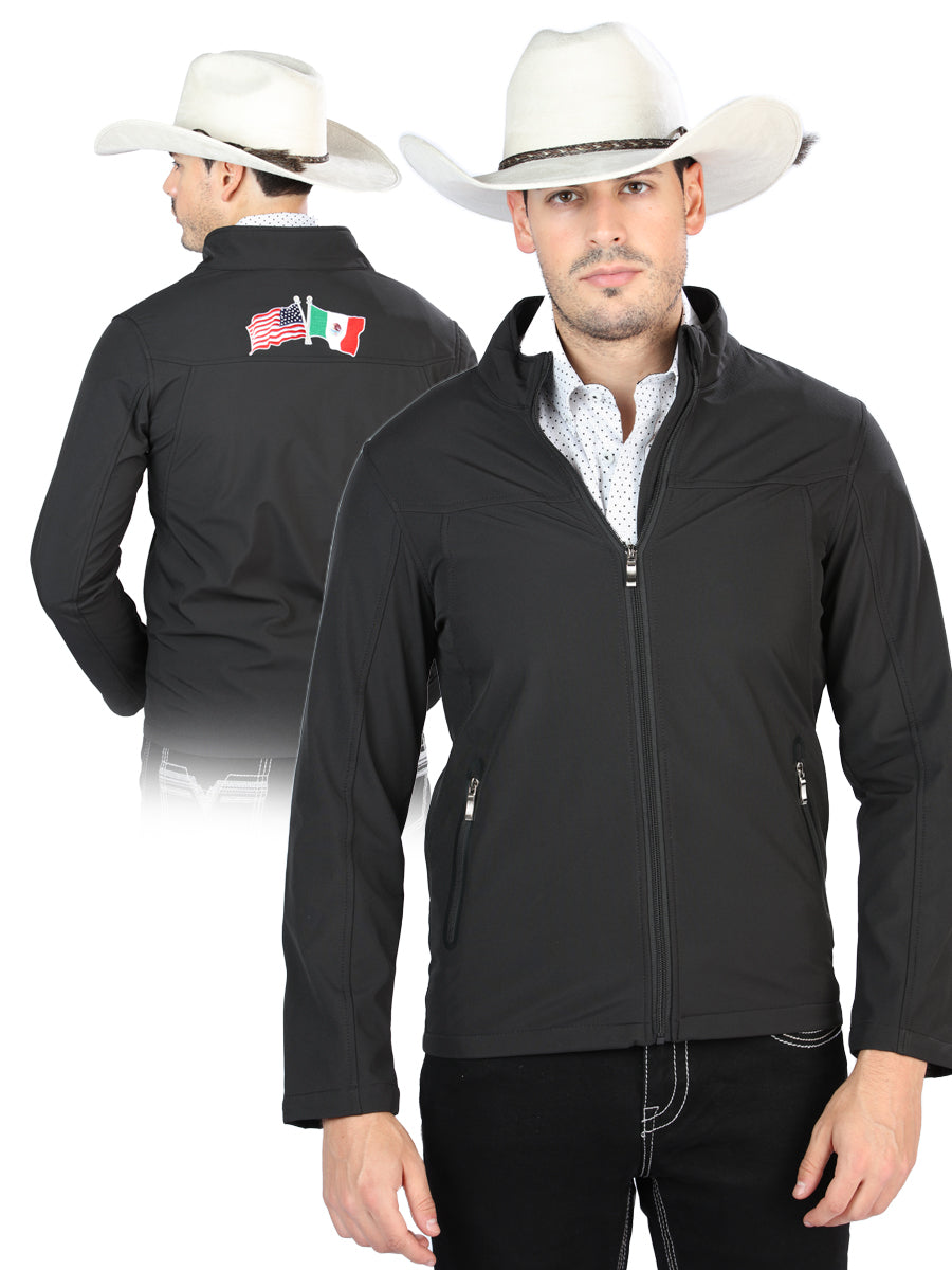 El General Men's Suede Jacket in Black