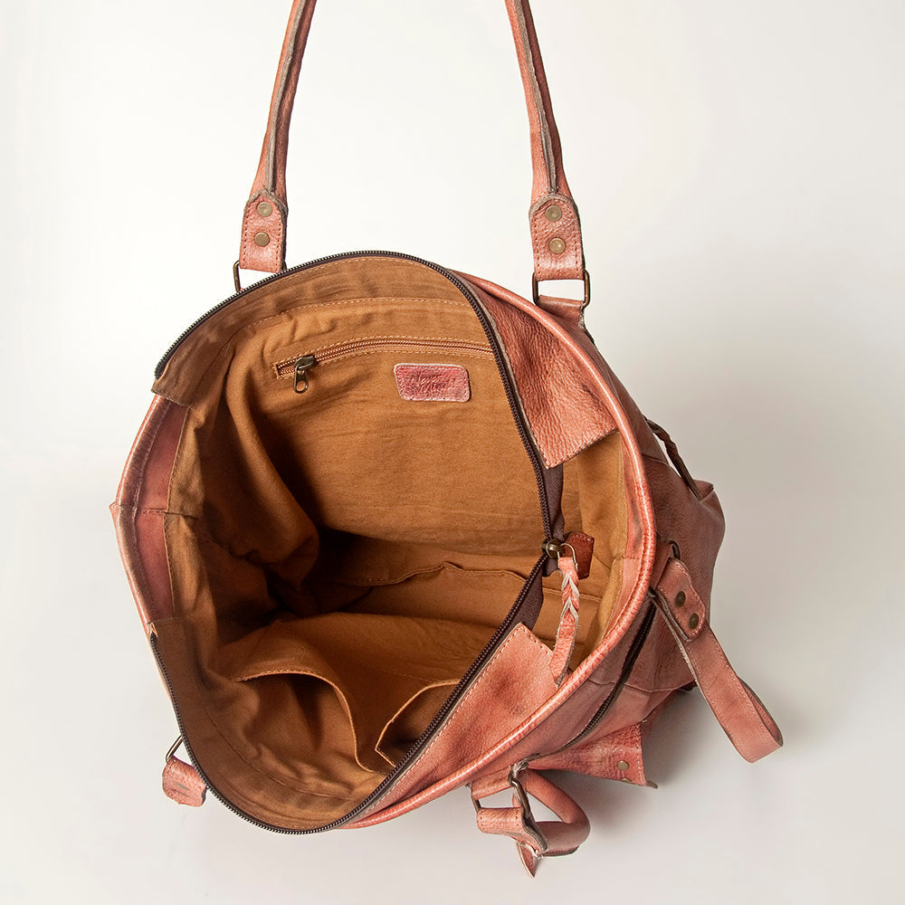 Never Mind Nmbg116A Tote Vintage Handmade Genuine Cowhide Leather Women Bag Western Handbag Purse