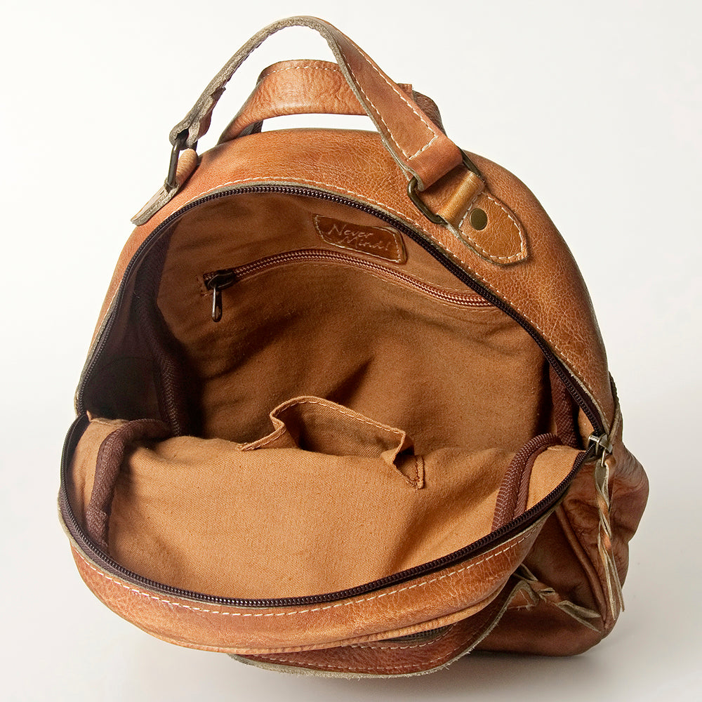 Never Mind Nmbg119A Backpack Vintage Handmade Genuine Cowhide Leather Women Bag Western Handbag Purse