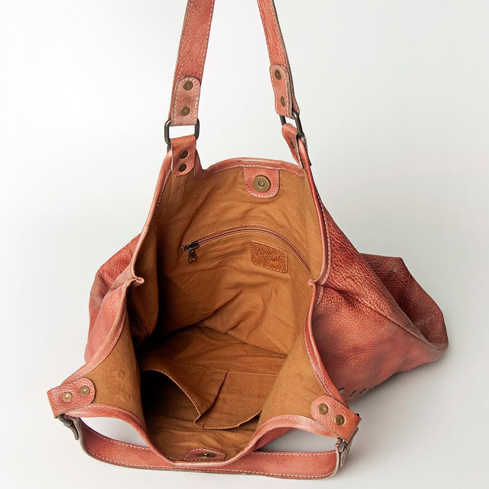 Never Mind Nmbg108D Tote Vintage Handmade Genuine Cowhide Leather Women Bag Western Handbag Purse