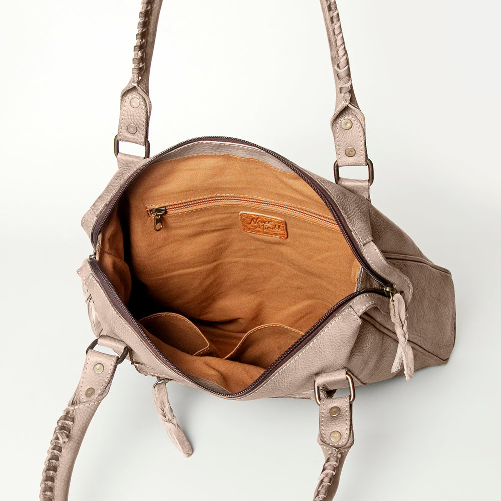 Never Mind Nmbg128C Tote Vintage Handmade Genuine Cowhide Leather Women Bag Western Handbag Purse