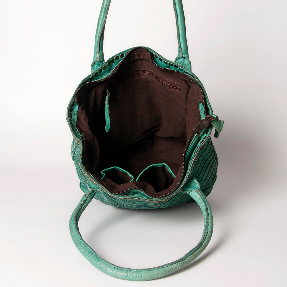Never Mind Nmbgm104C Tote Vintage Handmade Genuine Cowhide Leather Women Bag Western Handbag Purse