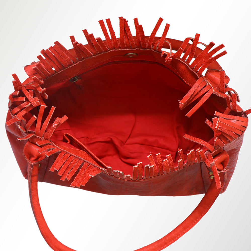 Never Mind Nmbgm110C Tote Vintage Handmade Genuine Cowhide Leather Women Bag Western Handbag Purse