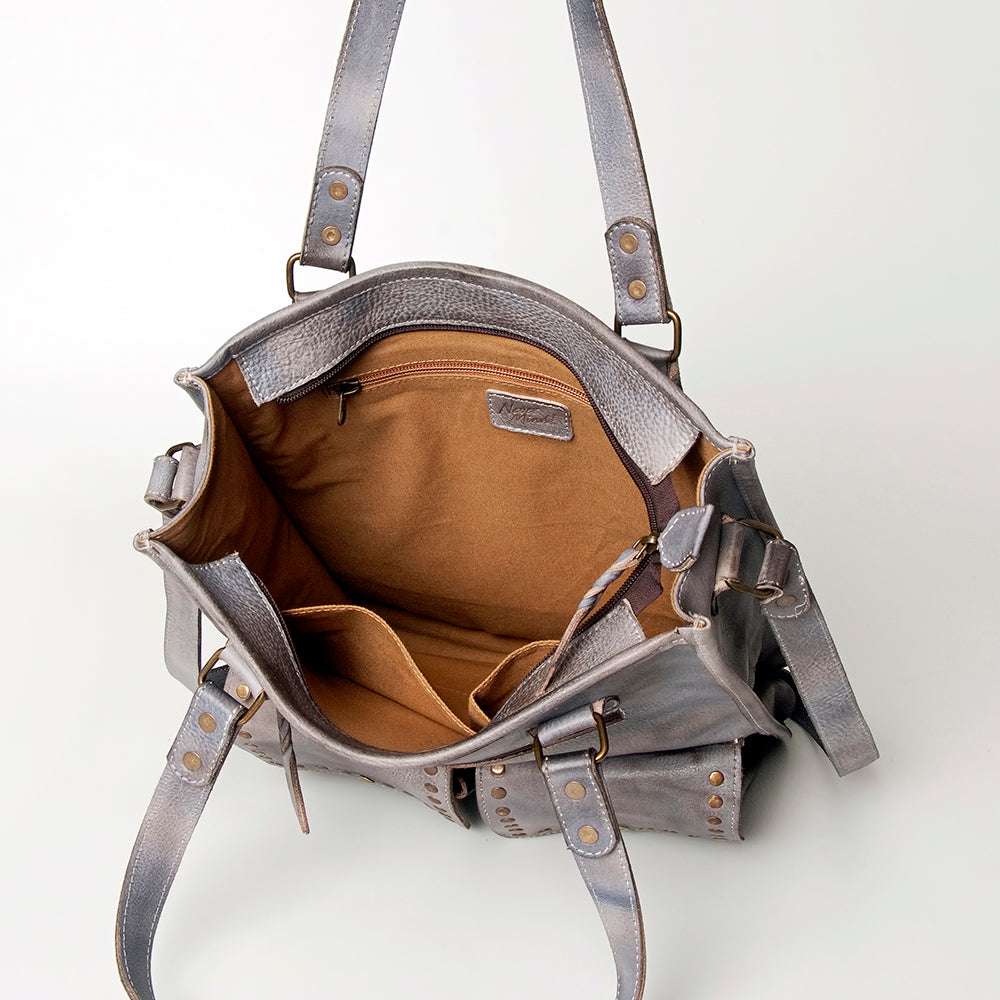 Never Mind Nmbg111B Tote Vintage Handmade Genuine Cowhide Leather Women Bag Western Handbag Purse