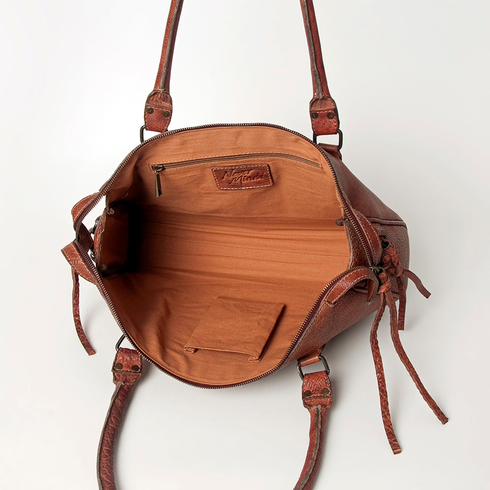 Never Mind Nmbgz113C Tote Vintage Handmade Genuine Cowhide Leather Women Bag Western Handbag Purse