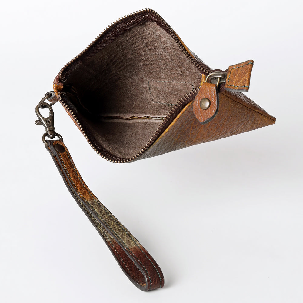 Never Mind Nmbgz115A Wristlet Vintage Handmade Genuine Cowhide Leather Women Bag Western Handbag Purse