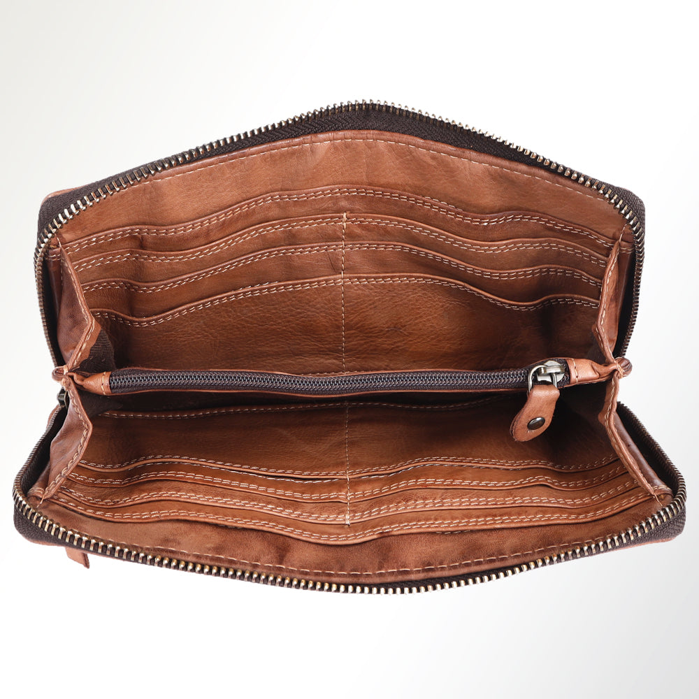 Never Mind Nmbgm106B Wallet Vintage Handmade Genuine Cowhide Leather Women Bag Western Handbag Purse