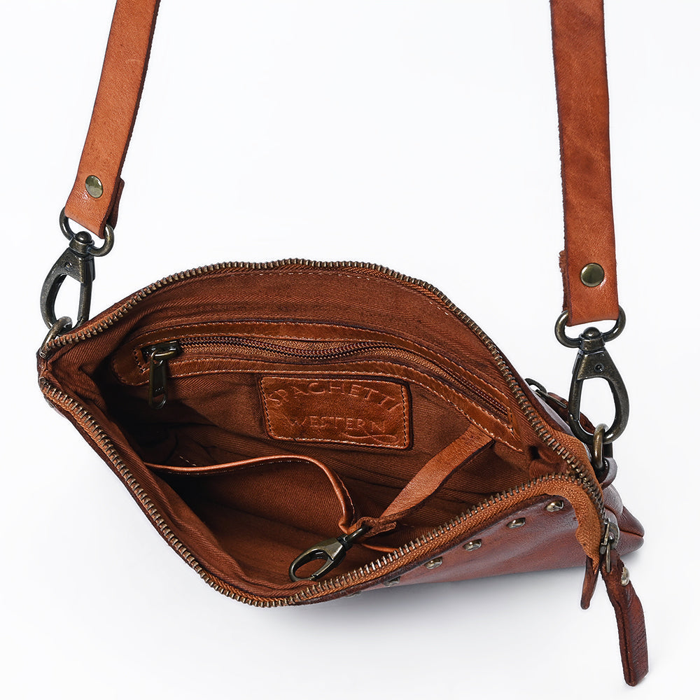 Spaghetti Western Swc192Cg Cross Body I Vintage Handmade Drum Dyed Genuine European Cowhide Leather Women Bag Western Handbag Purse