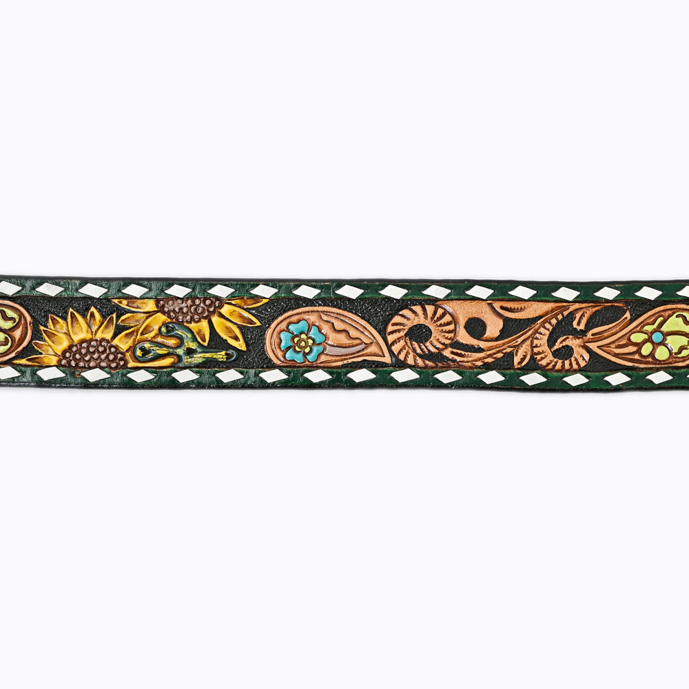 American Darling ADBLF133-L Beautifully Hand Tooled Genuine American Leather Belt Men and Women
