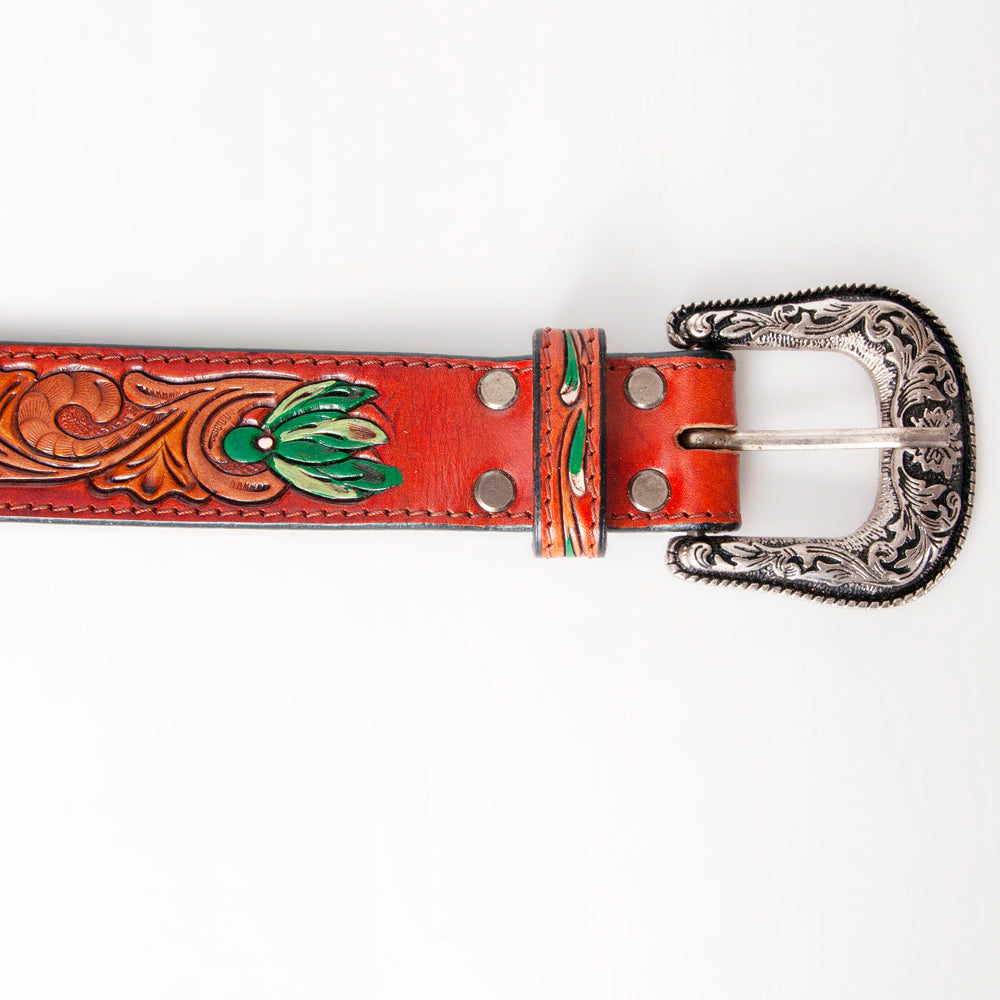 American Darling ADBLF138-L Beautifully Hand Tooled Genuine American Leather Belt Men and Women