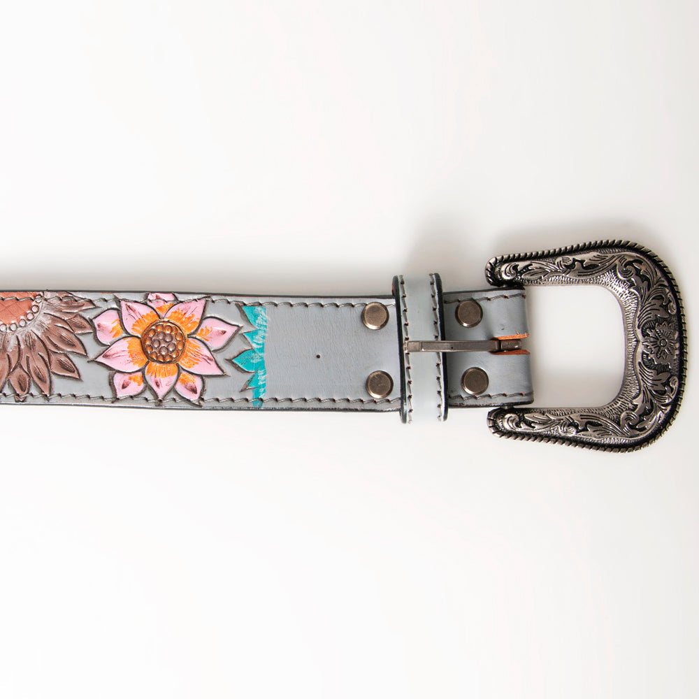 American Darling ADBLF142-L Beautifully Hand Tooled Genuine American Leather Belt Men and Women