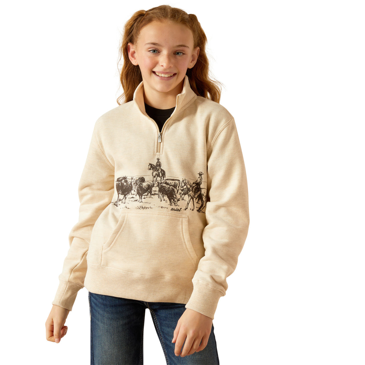 Ariat Youth Cattle 1/4 Zip Sweatshirt