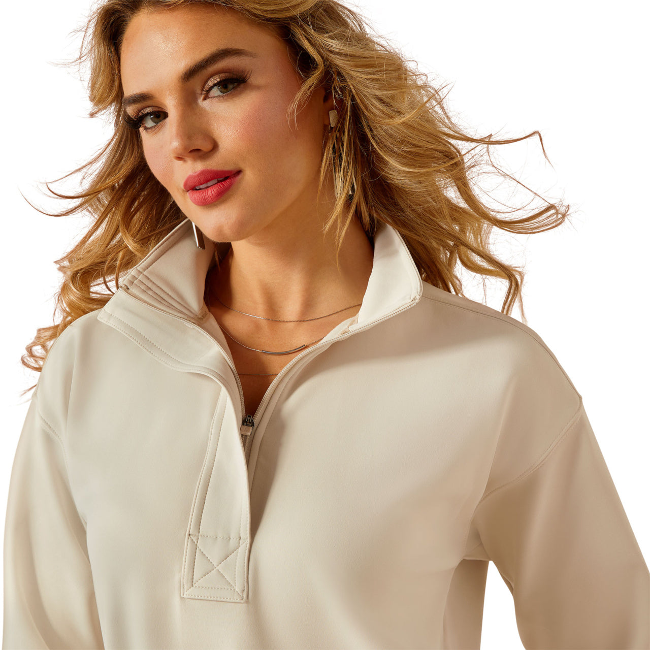 Ariat Women's Sandstone Breeze Logo 1/2 Zip Tek Sweatshirt