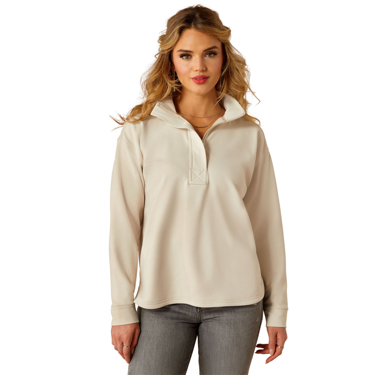 Ariat Women's Sandstone Breeze Logo 1/2 Zip Tek Sweatshirt