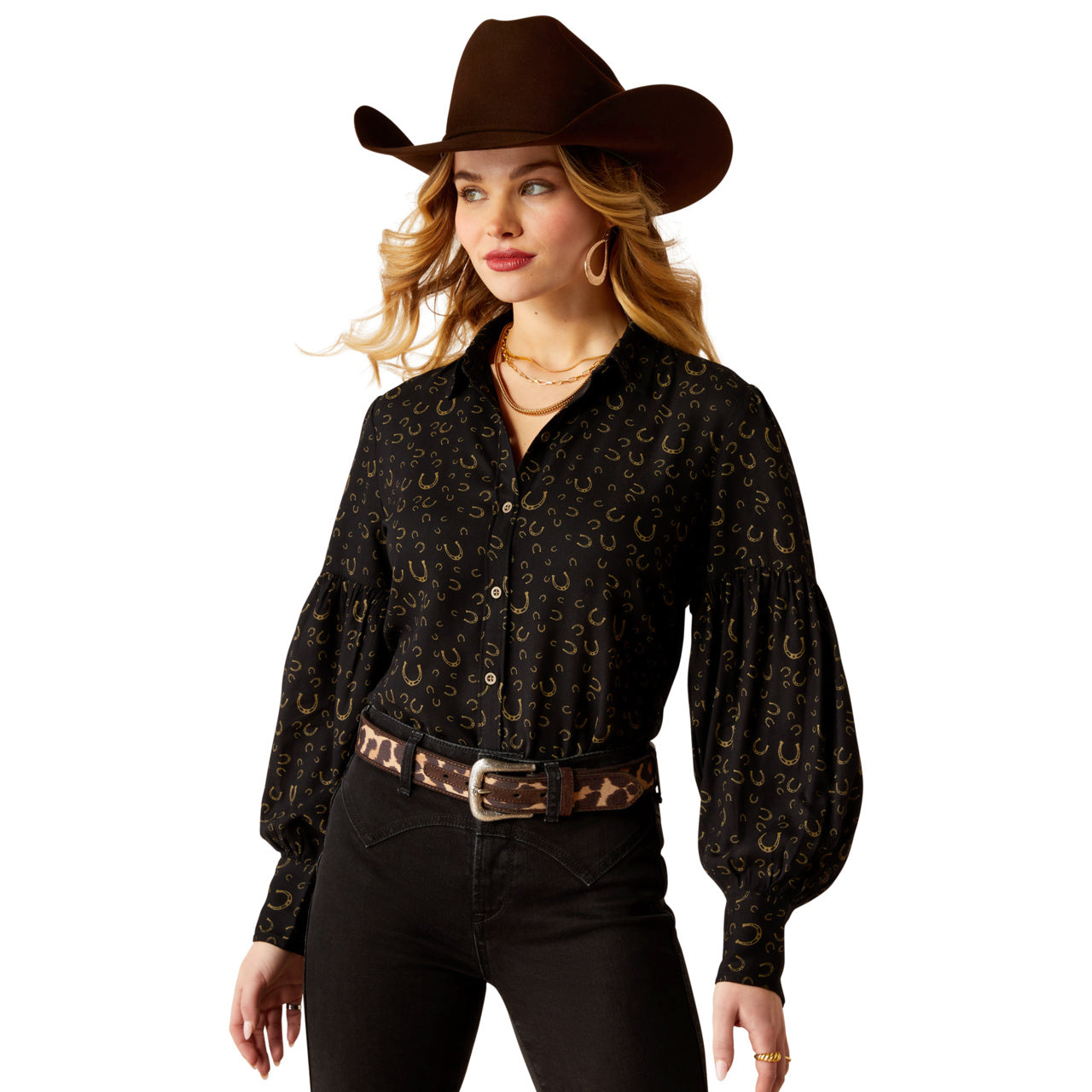 Ariat Blinged Out Horseshoe Blouse