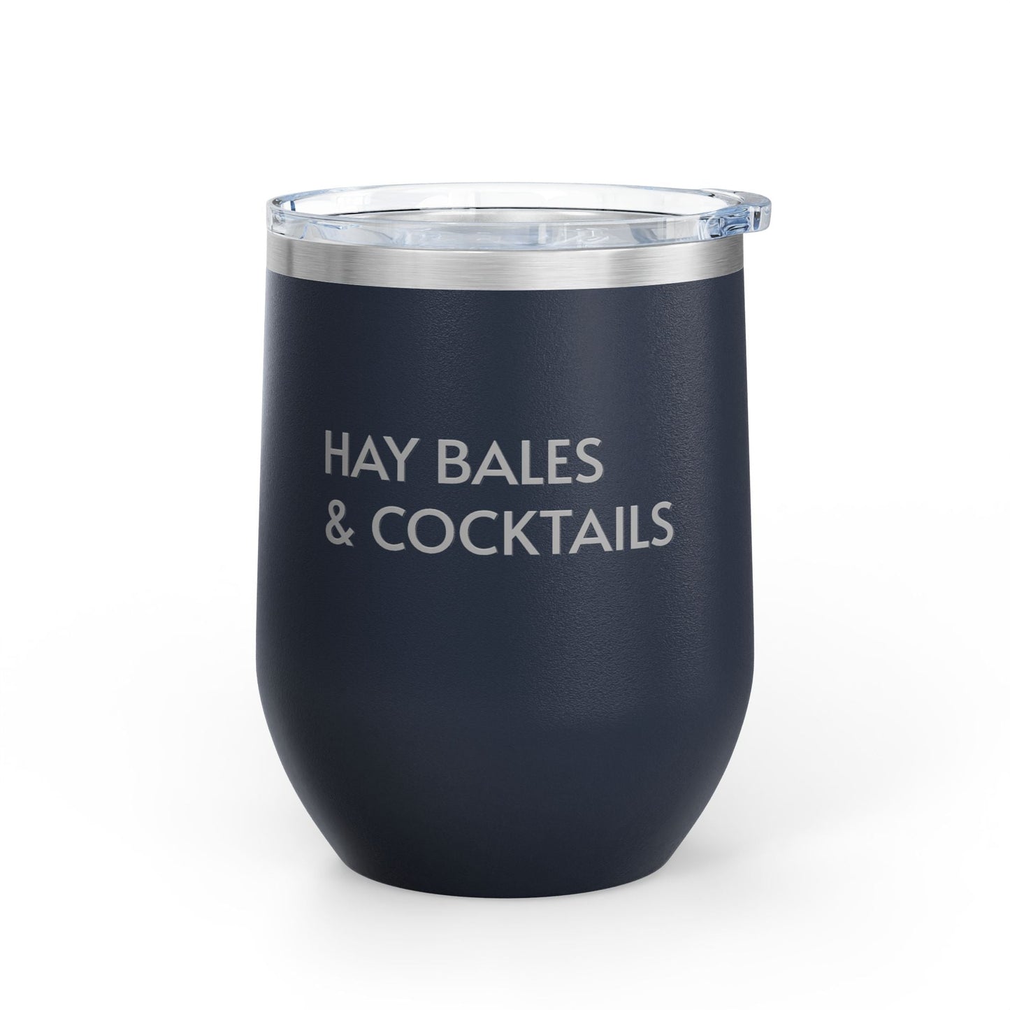 Wine Tumbler, 12oz - Hay Bales/Cocktails