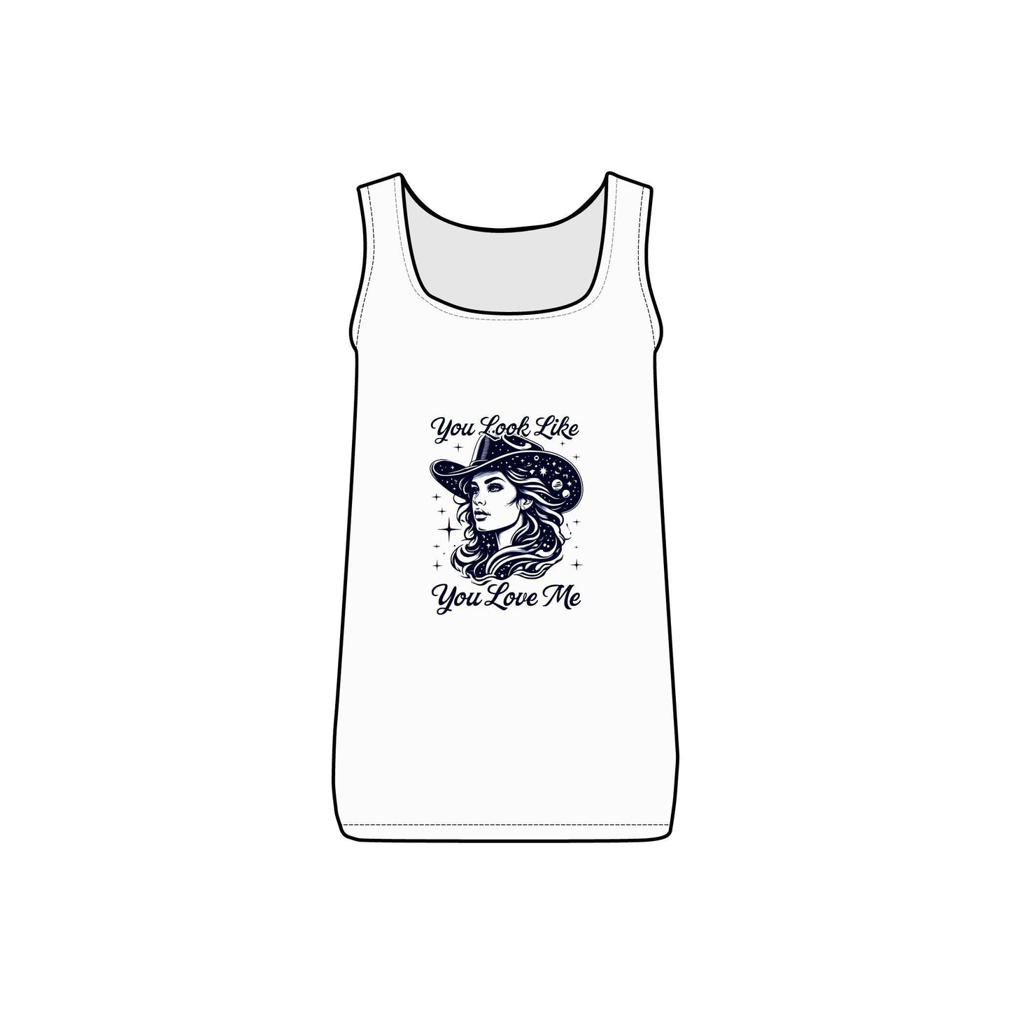Cosmic Cowgirl Micro Ribbed Tank Top - You Look Like You Love Me