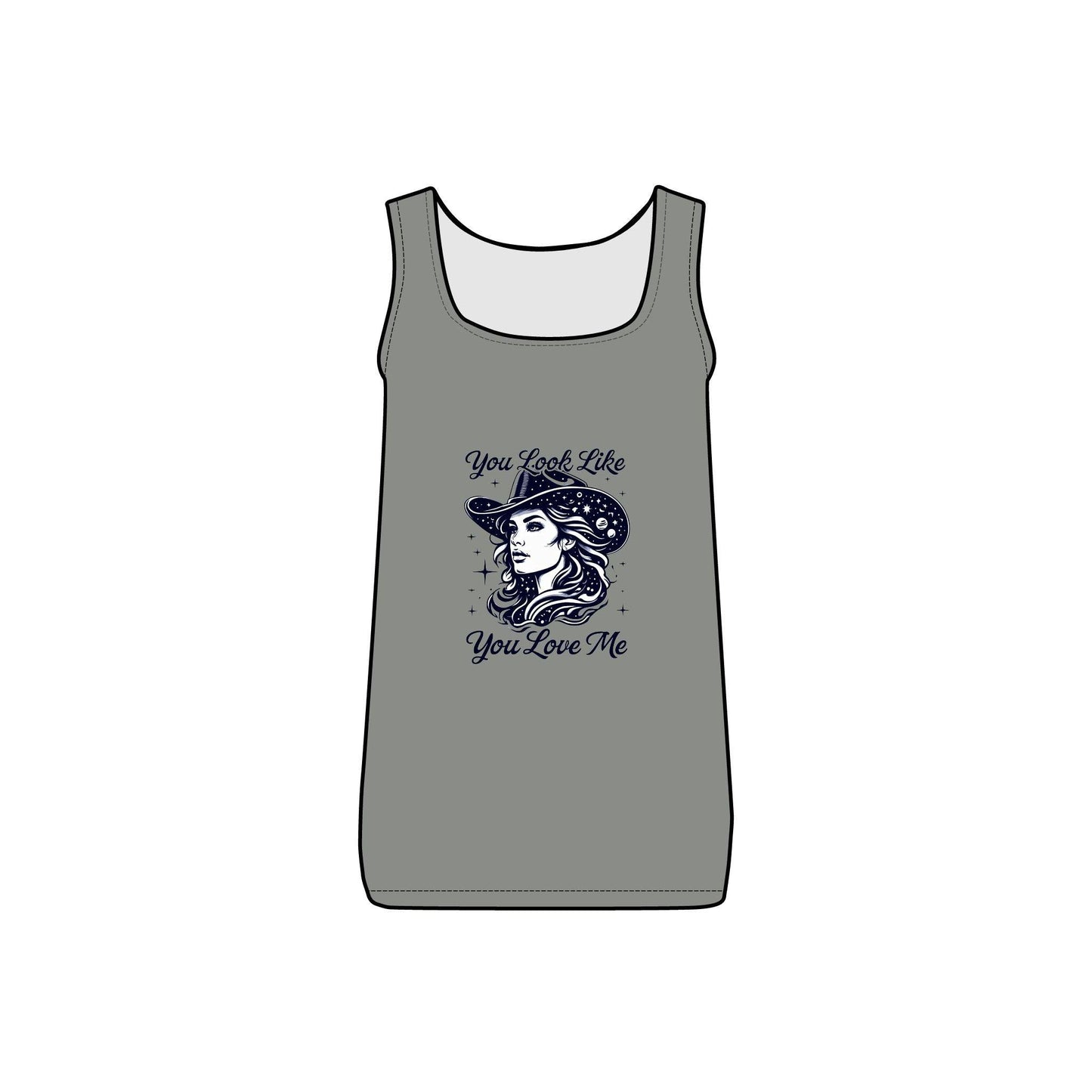 Cosmic Cowgirl Micro Ribbed Tank Top - You Look Like You Love Me
