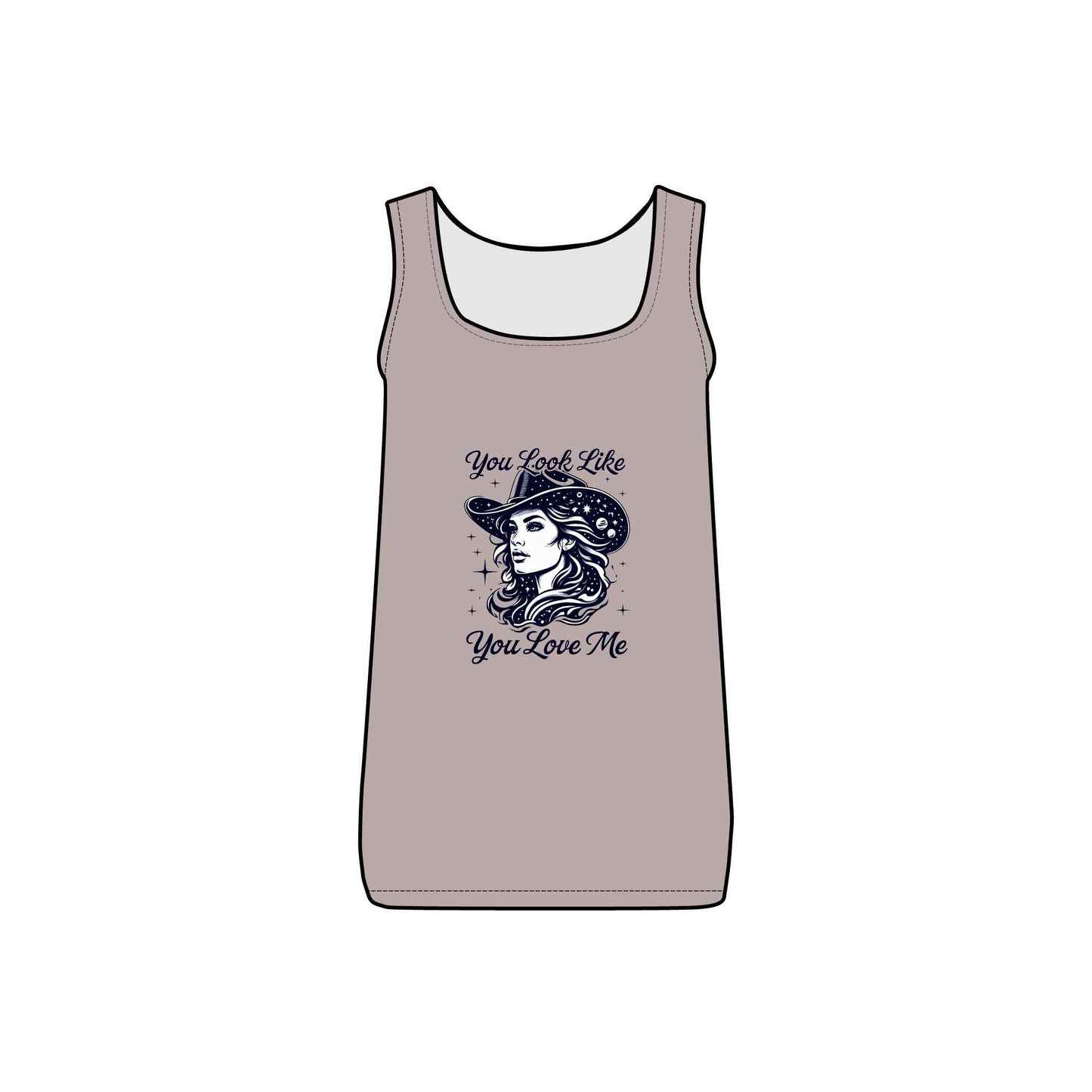 Cosmic Cowgirl Micro Ribbed Tank Top - You Look Like You Love Me