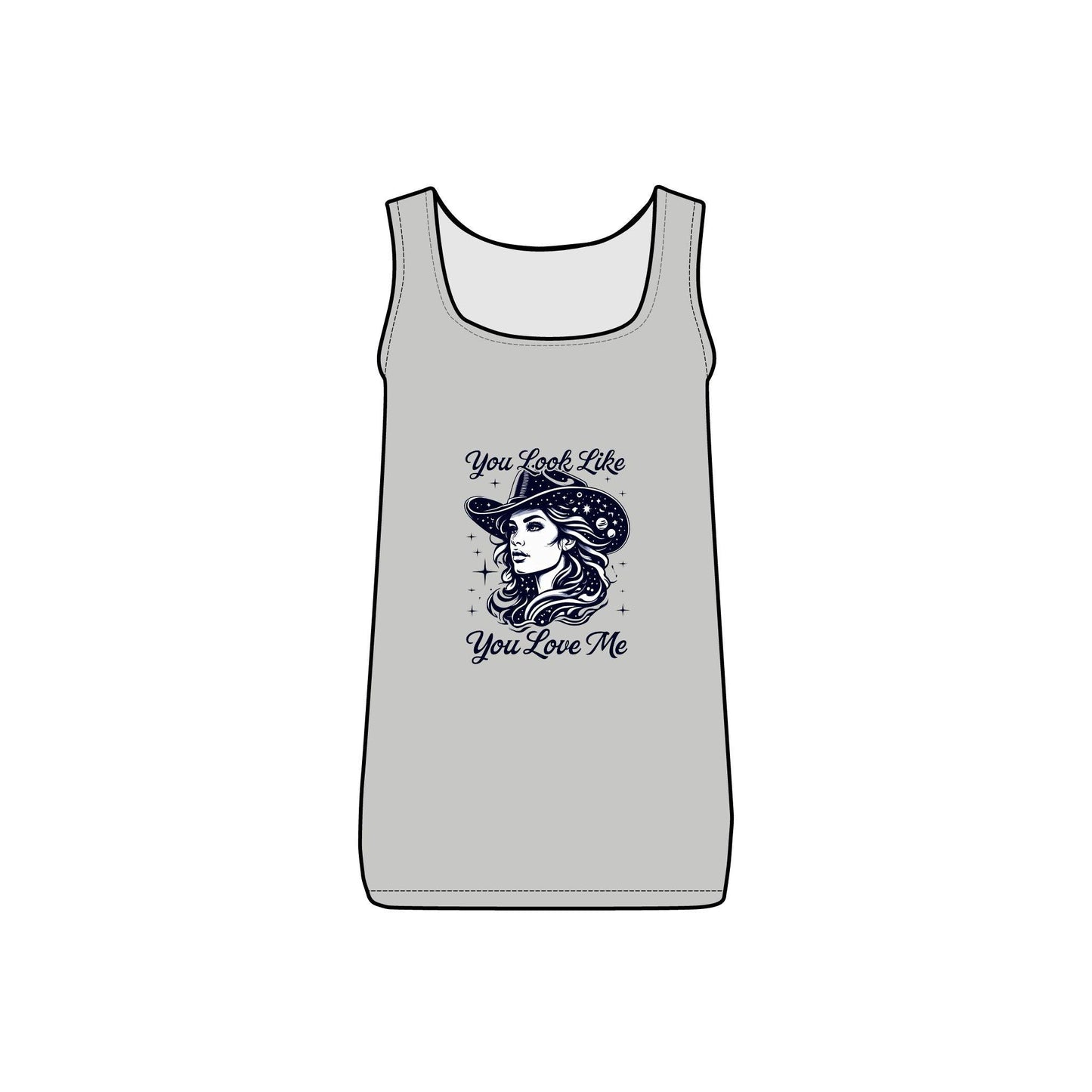 Cosmic Cowgirl Micro Ribbed Tank Top - You Look Like You Love Me