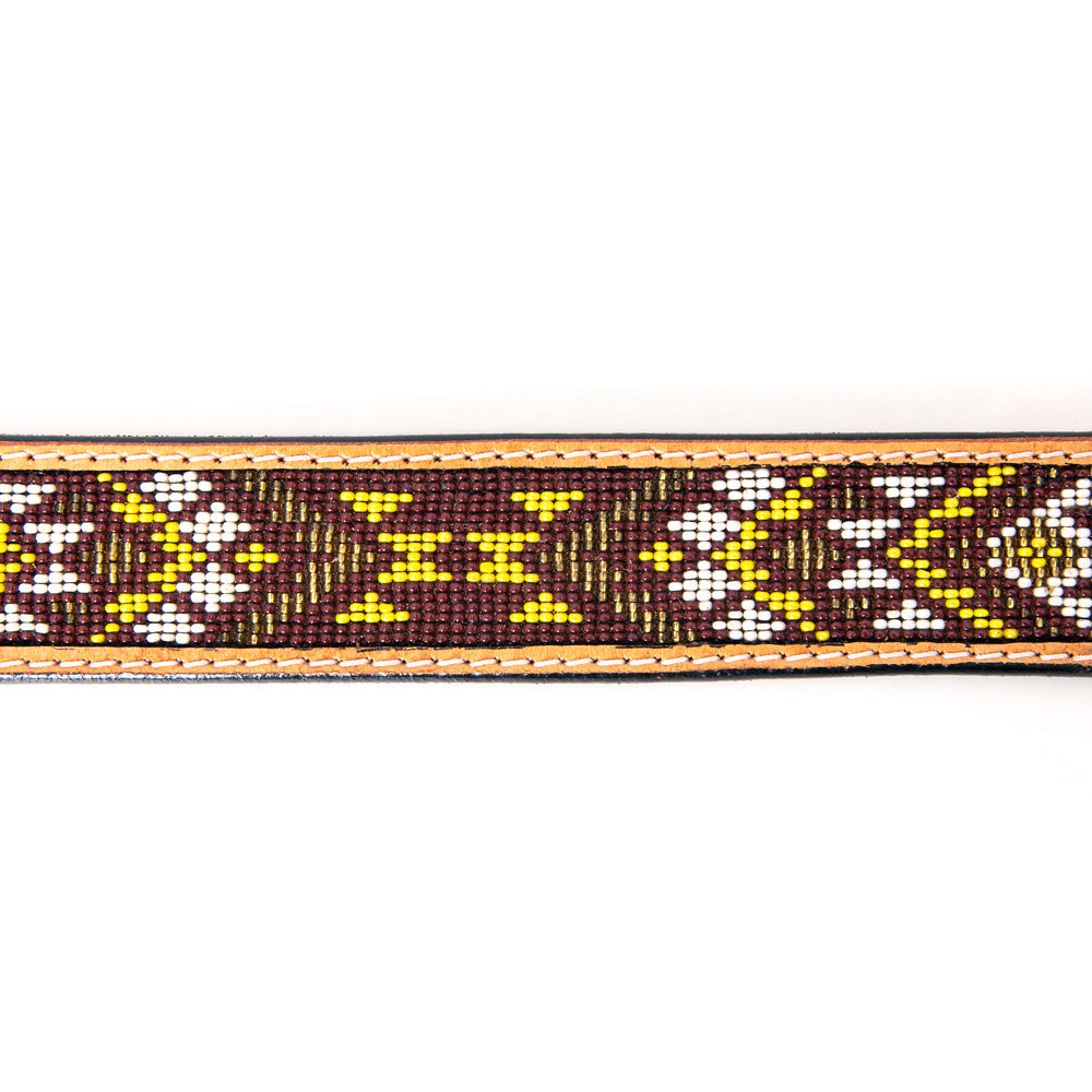 American Darling ADBLF143-L Beautifully Hand Tooled Genuine American Leather Belt Men and Women Beaded