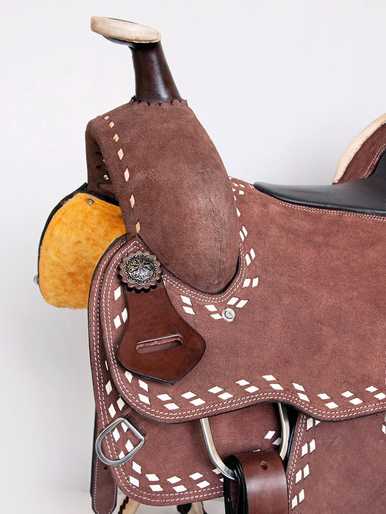 Comfytack Western Horse Saddle Genuine Leather Trail Roping Ranch Tack Set