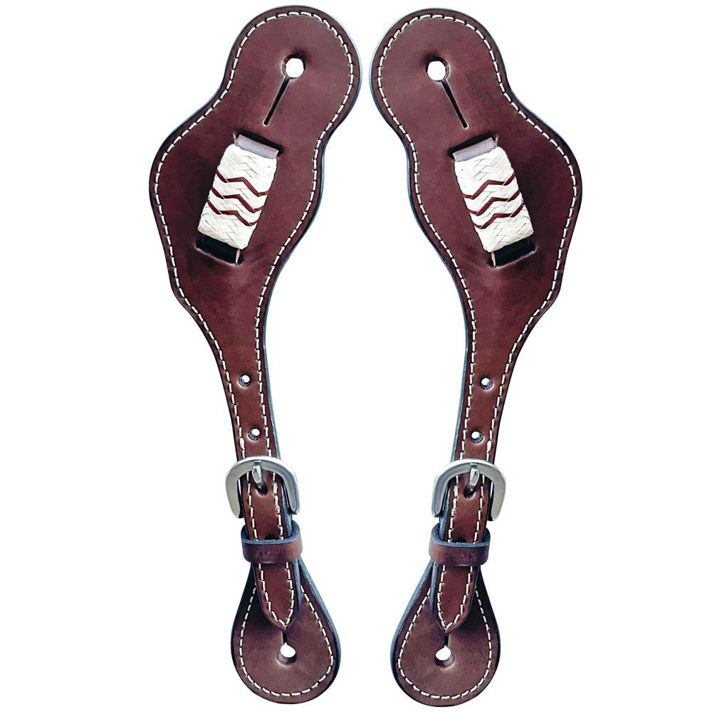 Bar H Equine Leather Spurs Straps for Adults - Western Womens Spur Straps for Horse Riding, Barrel Racing, Show, and Rodeo