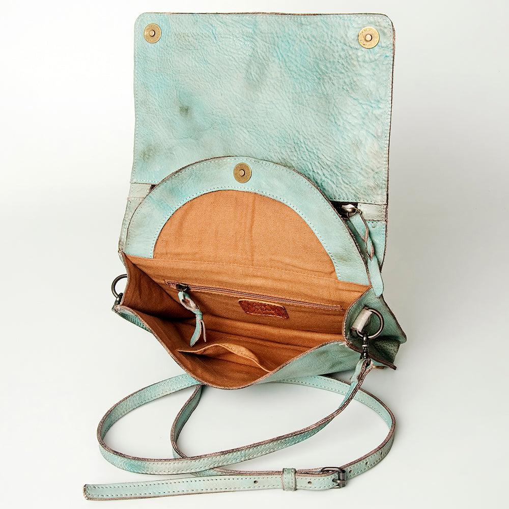Never Mind Nmbg125A Tote Vintage Handmade Genuine Cowhide Leather Women Bag Western Handbag Purse