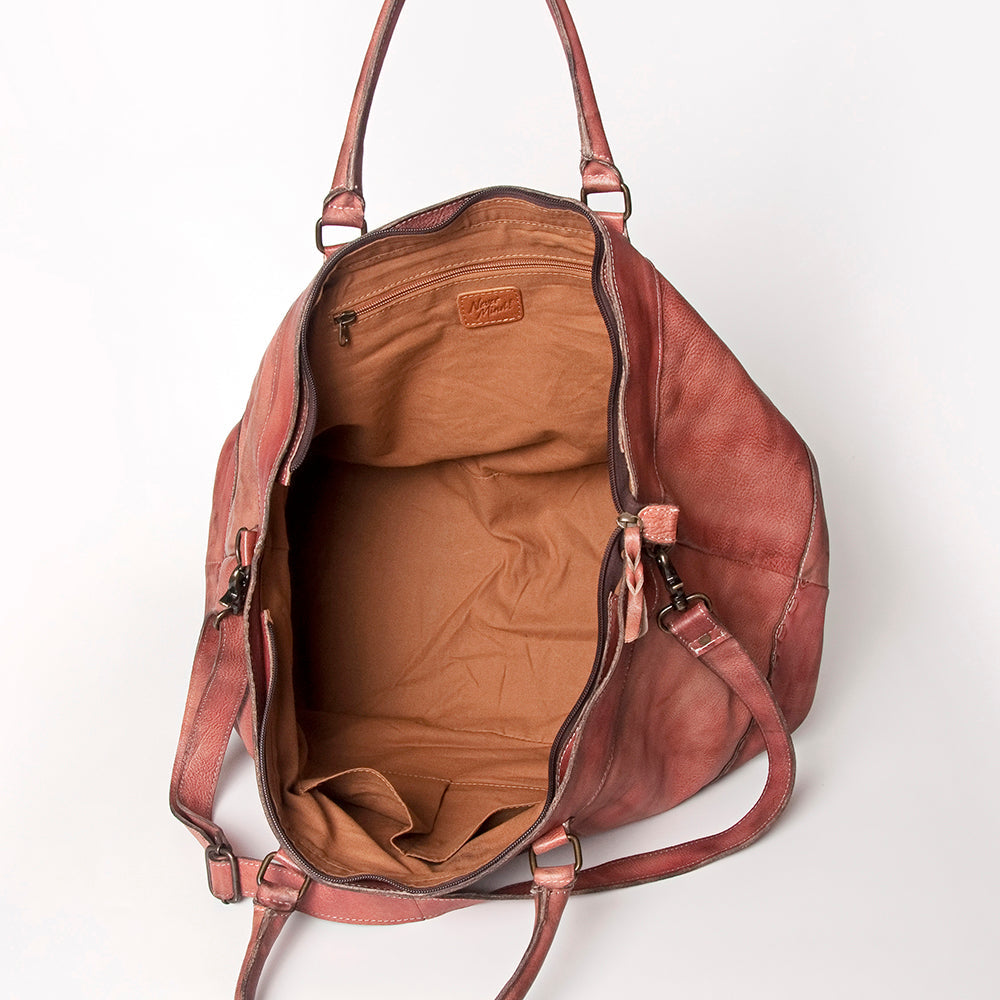 Never Mind Nmbg136D Duffel Vintage Handmade Genuine Cowhide Leather Women Bag Western Handbag Purse