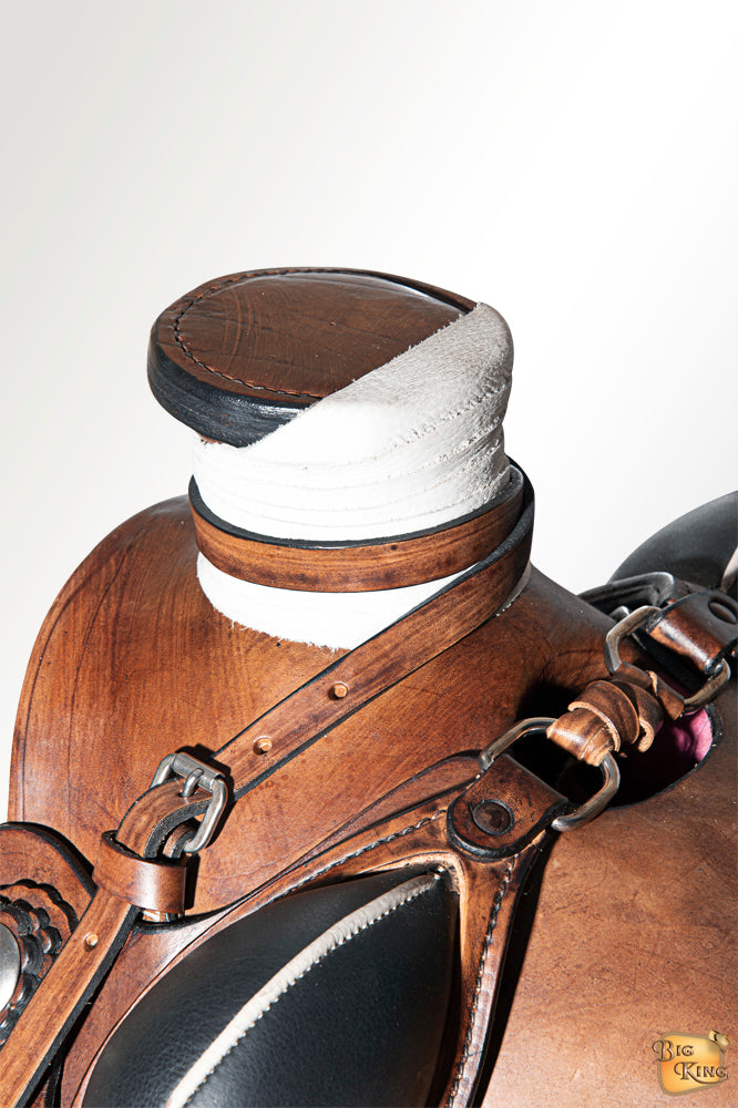 Western Horse Saddle American Leather Wade Ranch Roping Dark Brown Hilason
