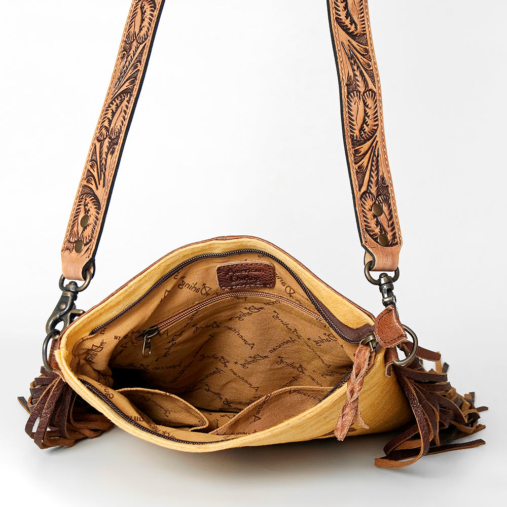 American Darling ADBGS192U Messenger Hair On Genuine Leather Women Bag Western Handbag Purse