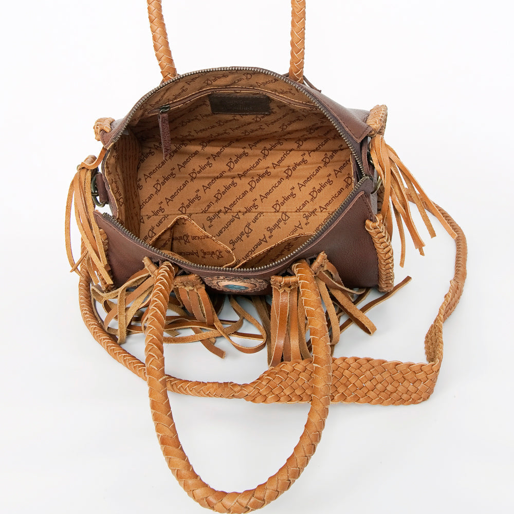 American Darling Hair On Genuine Leather Women Bag Western Handbag Purse