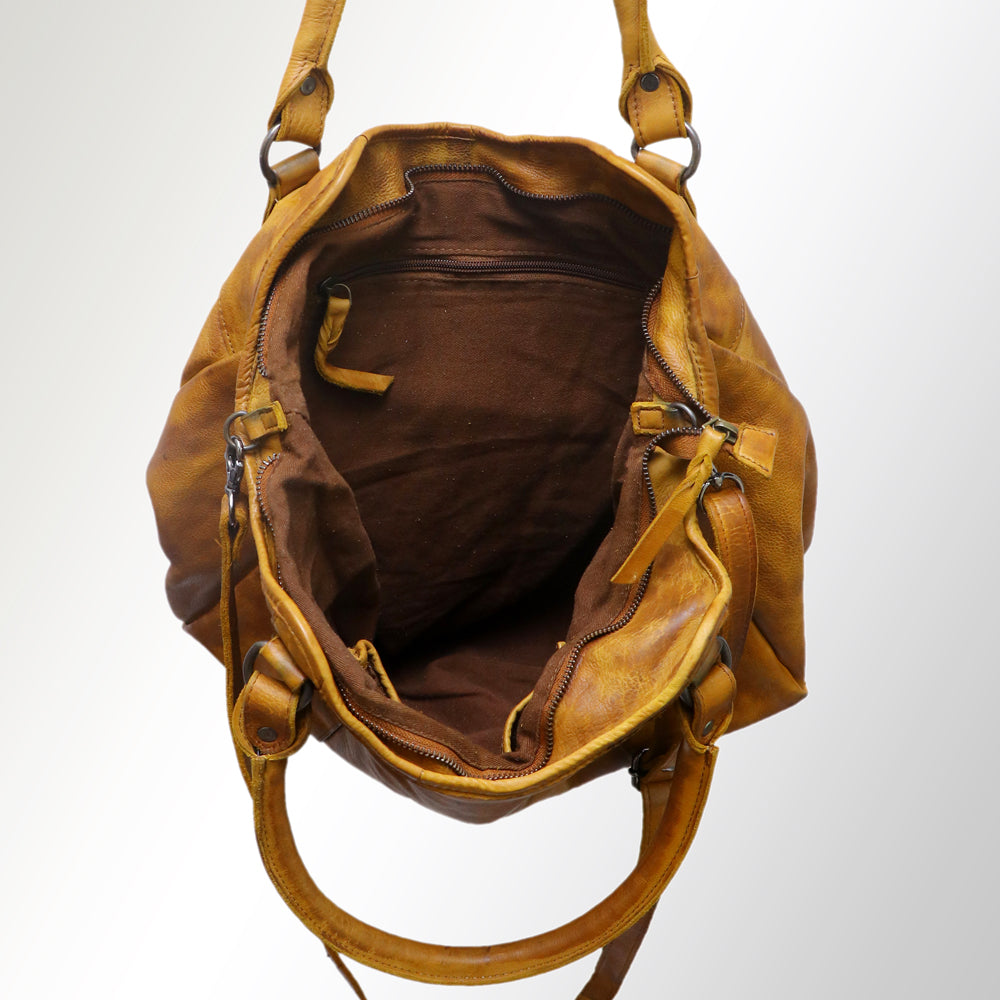 Never Mind Nmbgm127B Tote Vintage Handmade Genuine Cowhide Leather Women Bag Western Handbag Purse