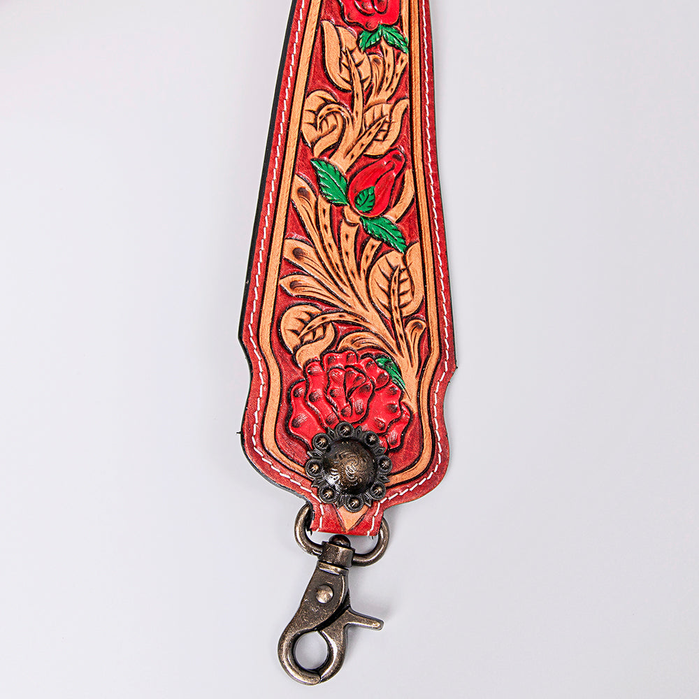 American Darling ADSTF170 Hand Tooled Genuine Leather Crossbody Handle Strap For Bags