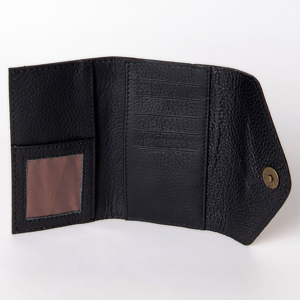 OHLAY WALLET Hand Tooled Genuine Leather women bag western handbag purse