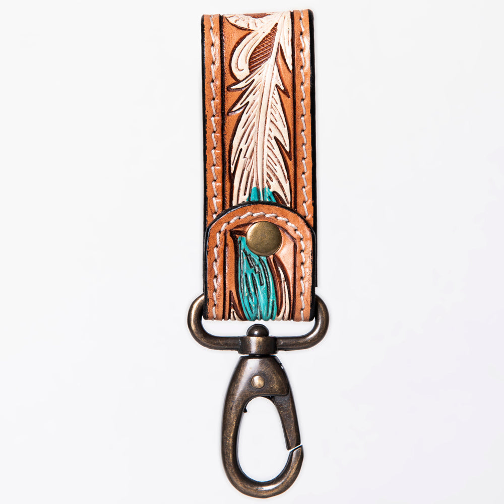 American Darling ADKR210M Hand Tooled Carved Genuine Leather Keyring