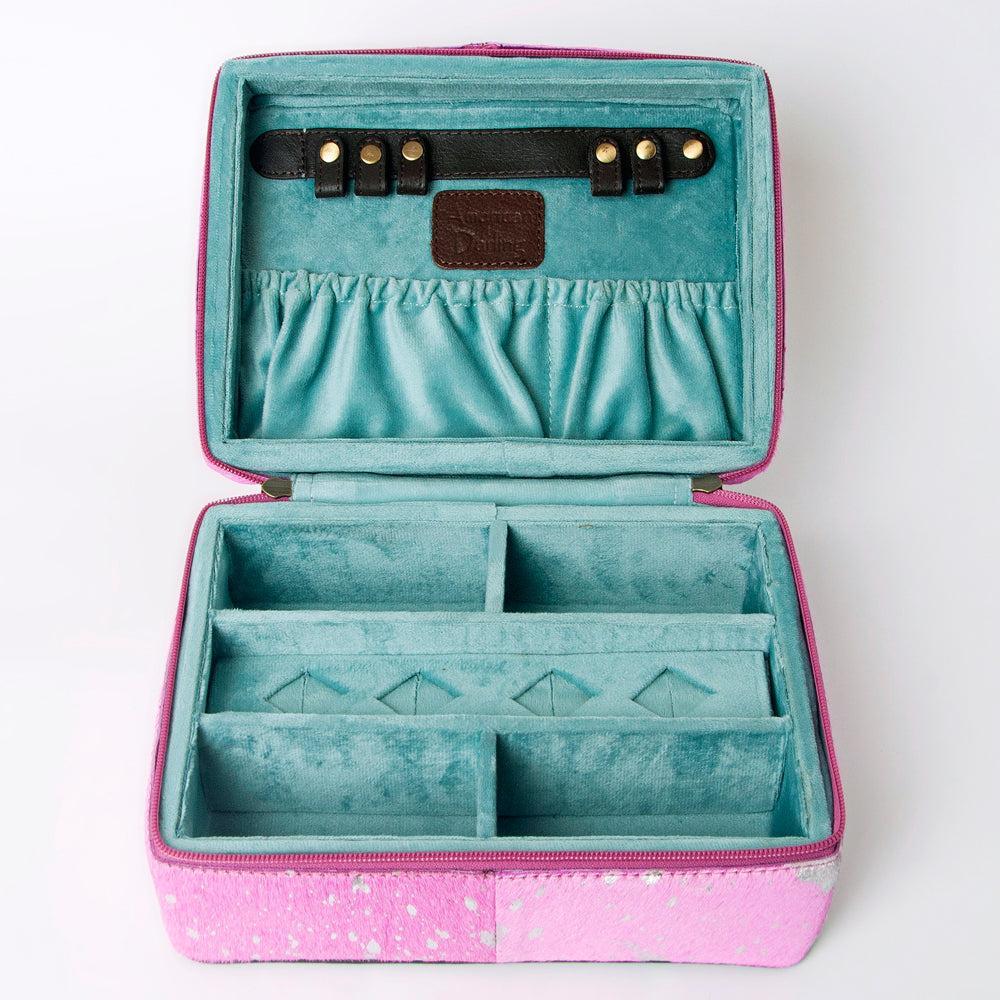 American Darling ADBGA315B Jewelry Case Hair-On Genuine Leather Women Bag Western Handbag Purse