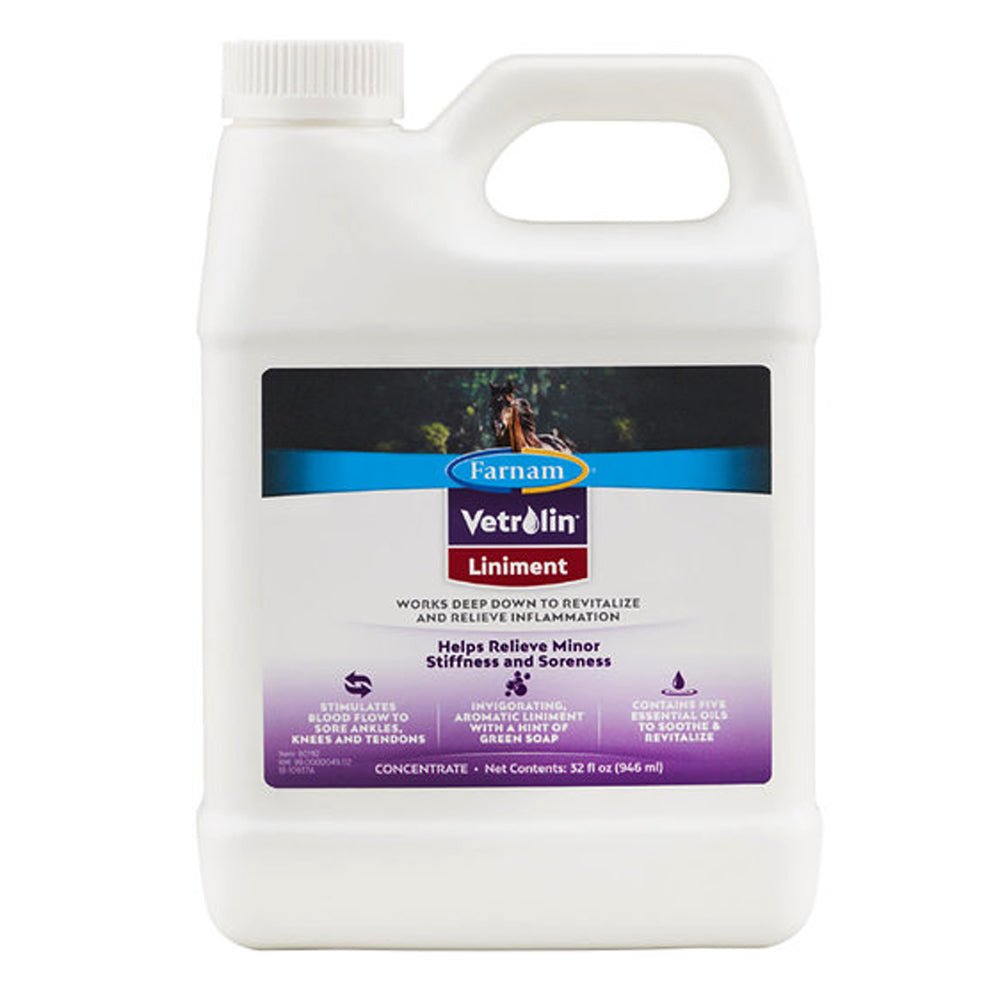 32 Oz Farnam Vetrolin Liniment Horse Smelling Clean Fresh Pampered