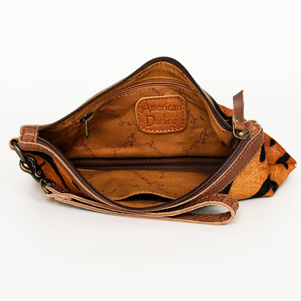 American Darling Wristlet Hair on Genuine Leather Western Women Bag | Handbag Purse | Women Wristlet | Wristlet Wristlet | Travel Wristlet | Leather Wristlet | Clutch Wristlet