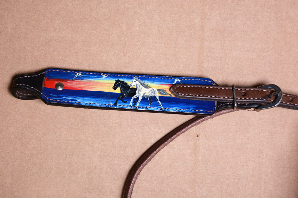 COMFYTACK Western Horse Headstall Breast Collar Tack Genuine American Leather